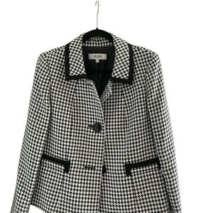 Jones Studio Monochrome Houndstooth Blazer